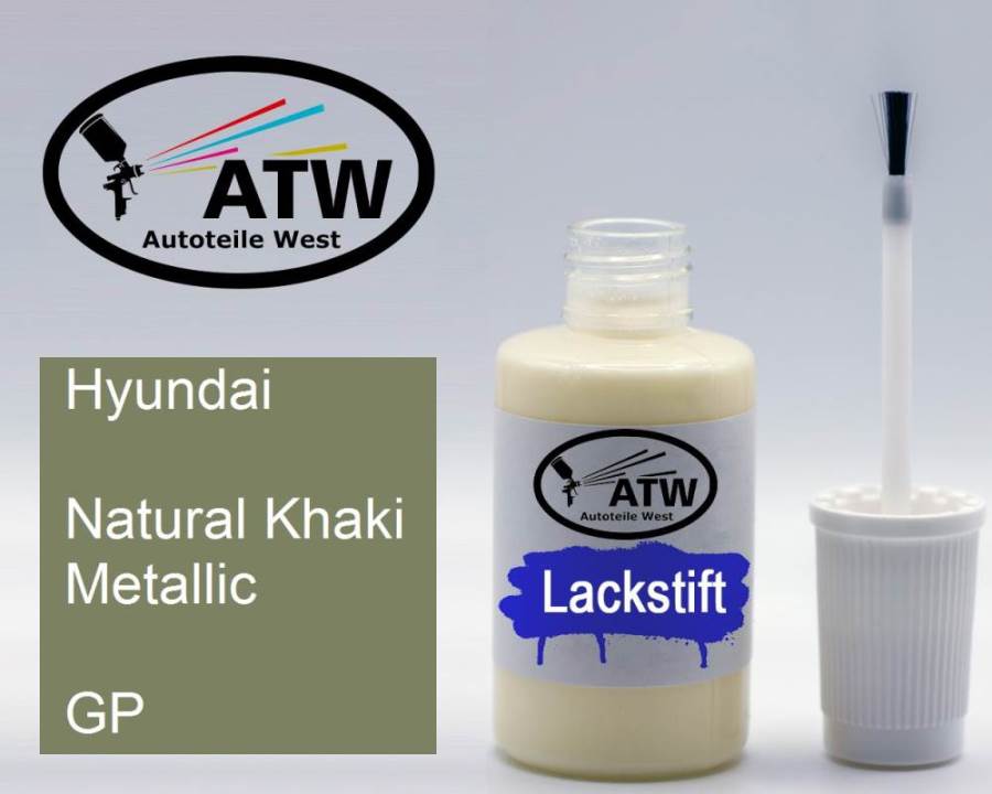 Hyundai, Natural Khaki Metallic, GP: 20ml Lackstift, von ATW Autoteile West.